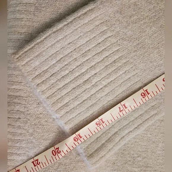 Oak+Fort Oat Boxy Boho Oversized Sz Small  Mock Neck Wool Blend Sweater - Picture 10 of 11